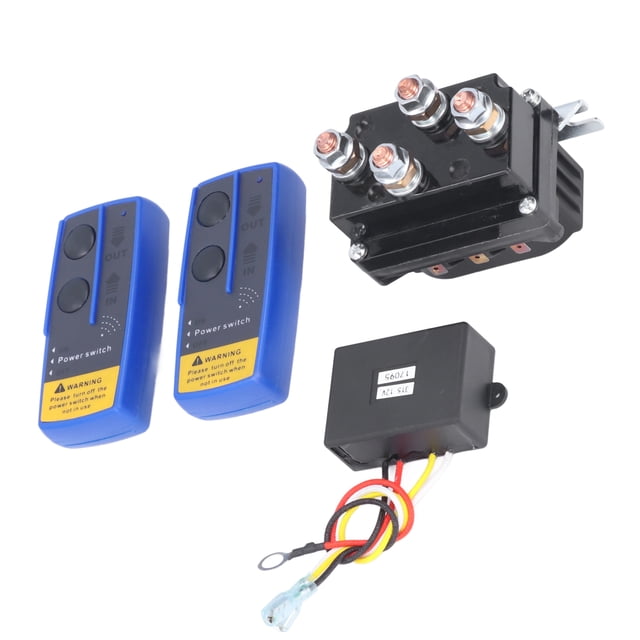 Kit De Control Remoto De Cabrestante Inalámbrico, Relé De Cabrestante Eléctrico De Rango De 150 Pies Luz Indicadora De Aleación De Aluminio Para Camión Jeep ATV SUV ANGGREK Otros