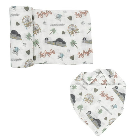 Swaddle & Bandana Bib Set - Los Angeles