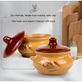 thumbnail image 2 of Borisovskaya Keramika Clay Baking Pot with Lid 16.9 fl oz (500 ml) Ramekin with Lid Handmade Oven Cooking Pot Natural Clay Stoneware Ramekin Red Clay Pot Clay Cookware, Beige, 2 of 10