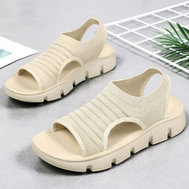 WILLBEST Sandalias Flexy De Mujer On Shoes Zapatos De Trabajo Para Mujer Sandalias De Playa Zapatillas Con Cordones