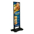 thumbnail image 2 of M&T Displays Windpro Slim 22x60 Inch Outdoor Pavement Sidewalk Sign Holder Wind Resistant Double Sided Black Aluminum Easy Top Loading Slide-In Poster Frame HDPE Black Water Base, 2 of 8