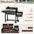 thumbnail image 3 of MF Studio Charcoal Grill with Offset Smoker 1015 sq in Extra Large Charcoal BBQ Grill for Outdoor Cooking, 3 of 11