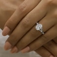 thumbnail image 3 of JEWELEGANT 2 Carat Oval Cut Moissanite Engagement Ring, Hidden Halo Diamond Wedding Ring for Women, 3 of 8