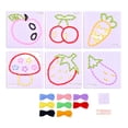 thumbnail image 1 of Xingzhi 6pcs/set Children S Sewing Kit Creative Thread Boards For Learning And Play Interactive Educational fruit, 1 of 6