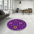 thumbnail image 3 of Ahgly Company Indoor Rectangle Patterned Dark Violet Purple Novelty Area Rugs, 2' x 5', 3 of 6
