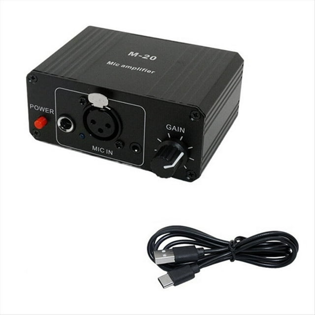Amplificador de Micrófono de Condensador Dinámico M-20 Audio 48V Phantom Power Carga Negra para Tarjeta de Sonido en Altavoz C
