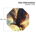 thumbnail image 3 of Pofeuu Golden Sky Bald Eagle Print Leather Coasters Set of 6, Round Cups Mugs Mat Pad for Home Kitchen Heat Resistant Drink Coasters,Octagon, 3 of 7