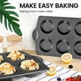 thumbnail image 7 of HONGBAKE 2 Pack Jumbo Muffin Pan Nonstick, 6 Cup Non Toxic Jumbo Cupcake Pan for Baking, 27% Thicker Carbon Steel Large Muffin Tin, 3.5dia, Dishwasher Safe, 7 of 7