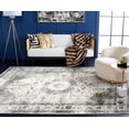 thumbnail image 4 of SAFAVIEH Evoke Teale Bordered Area Rug, Grey/Gold, 10' x 14', 4 of 10