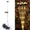 thumbnail image 1 of Luz LED Solar para césped, lámpara de estaca de luciérnagas impermeable (luz cálida, 8 LED), 2 uds., 1 of 6