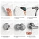 thumbnail image 5 of Accesorios de Baño 7 Piezas, Toalleros de Anillo+Toalleros de Barra+Portarrollos para Papel+Ganchos para Toallas+Jabonera+2 Gancho Adhesivo, 304 Acero Inoxidable, Adecuado para Baños, Cocinas, 5 of 7