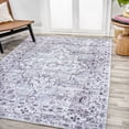 thumbnail image 4 of JONATHAN Y WASHABLE 5 x 8 Area Rug, Didim Boho Medallion - Gray/Purple, WSH102A-5, 4 of 9