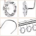 thumbnail image 5 of Anillos para cortina de ducha, ganchos de metal duraderos para cortina de ducha, accesorios decorativos para barra de baño con diamantes de imitación acrílicos a la moda, juego de 12, 5 of 5