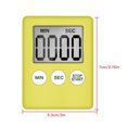 thumbnail image 4 of Inteprter Temporizador digital de cocina Cocinar Estudiar Reloj de cuenta regresiva Pantalla LCD Alarma Gadget de cocina, Amarillo Type3 NO3 Inteprter HA001330-08, 4 of 6