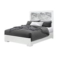 thumbnail image 3 of Naomi Silver with Faux Marble Detailing Queen Bed with LED Light, 3 of 7