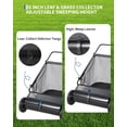 thumbnail image 6 of 26-Inch Push Lawn Sweeper with 4 Spinning Brushes, 7 Cu. Ft. Hopper, Adjustable Height for Yard Cleanup, 6 of 7