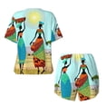 thumbnail image 5 of Picia African Women Pajamas Sets for Women Soft Short-Sleeved Pjs with Lounge Shorts Two Piece Sleepwear-Large, 5 of 9