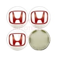 thumbnail image 3 of Jdmotive 2.75" Wheel Covers & Hub Caps ABS Matte Silver Red fits Honda Accord, 4 Pack, 3 of 3