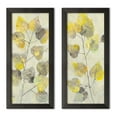 thumbnail image 1 of Gango Home Decor Contemporary Gray and Yellow Leaf Branch Adult Decor; 2- 8" x 18" Black Framed Prints, 1 of 3