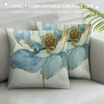 thumbnail image 3 of Creowell Watercolor Floral Leaves Abstract Plant Print Throw Pillows Modern Art Decoration Square Cushion Case Family Sofa Living Room Outdoor Decor Pillow Case  (Lotus Flower), 3 of 5