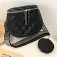 thumbnail image 3 of POINTERTECK Rhinestone PU Chest Bag Fashion Lady Crossbody Bag with Small Purse (Green), 3 of 9