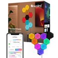 thumbnail image 1 of Kit más inteligente de lámparas de pared LED con forma de nanoleaf con forma de hexágonos negros, 1 of 7