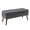 Dark Gray, variant on Modern Faux Leather End of Bed Bench Tufted Storage Ottoman With Solid Wood Legs