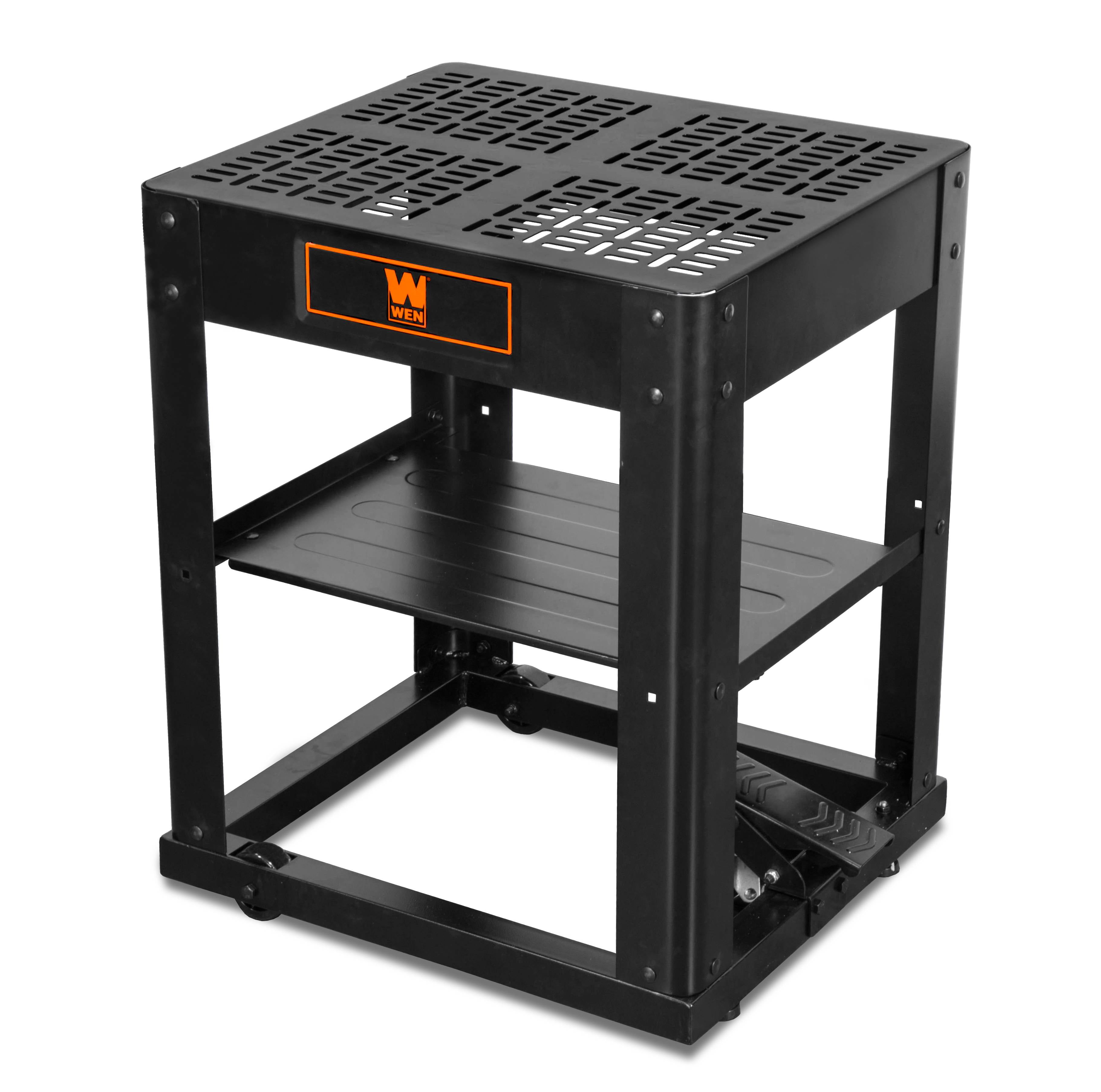 WEN MultiPurpose Planer Stand with Storage Shelf and Rolling Base