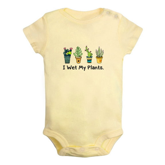 I Wet My Plants Funny Rompers For Babies, Newborn Baby Unisex Bodysuits, Infant Jumpsuits, Toddler 0-24 Months Kids One-Piece Oufits