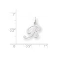 thumbnail image 2 of FJC Finejewelers Sterling Silver Small Fancy Script Initial R Charm, 2 of 4