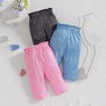 thumbnail image 3 of breaise 3 Pack Girls Denim Jean Toddler Kids High Waist Stretch Summer Jeans Girls Ruffer Denim, 3 of 9