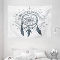 thumbnail image 1 of Saying Tapestry, Inspirational Never Stop Dreaming Lettering Dreamcatcher Modern Illustration, Wide Wall Hanging for Bedroom Living Room Dorm, 80" X 60", White Dimgray, by Ambesonne, 1 of 1
