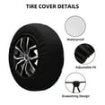 thumbnail image 2 of Naloa 2025 Happy New Year 4 PVC Leather Spare Tire Wheel Cover Spare Tire Cover, for Car Truck SUV Camper Trailer Universal Fit(14-17in)-17 inch, 2 of 6