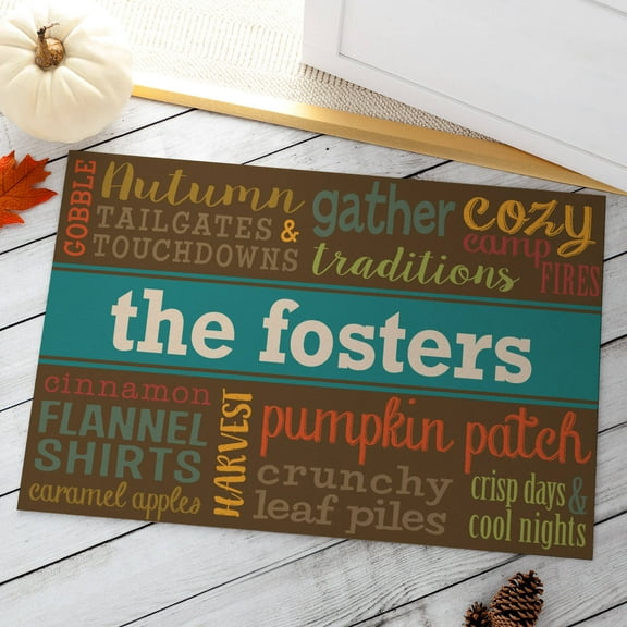 Fall Words Personalized Indoor/Outdoor Doormat