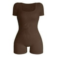 thumbnail image 4 of Shaping Underwear Women's Shapewear Bodysuit High Waist Seamless for Workout Gym Yoga Everyday Wear Full Body Body-shaping Corset(Color:Coffee,Size:S), 4 of 5