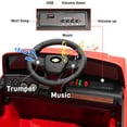 thumbnail image 6 of 24V Ride on Car 2 Seater, Licensed Chevrolet Cheyenne Powered Ride on Toy Truck with Remote Control, 4 Wheels Electric Vehicle Giftable Toy Car for Kids Aged 3-8, Spring Suspension, Red, 6 of 11