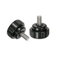 thumbnail image 3 of Uxcell 4 Pieces Knurled Clamping Knobs M6 x 12mm 304 Stainless Steel Threaded Stud 25mm Round Head Thumb Screws Black, 3 of 5
