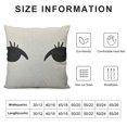 thumbnail image 5 of YINGXI Throw Pillow Cover Close Lash Eyelash Makeup Simple Black Pillow Case Decorative Men Women Boy Girl Room Cushion Cover for Home Couch Bed 18x18in, 5 of 5