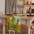 thumbnail image 2 of Table Runners 72 Inches Long Dress Scarves, Abstract Yellow Farmhouse Kitchen/Dining Table Runner, Coffee Tablerunners, Painting Buildings Geometric Modern Art 18x72 Inch, 2 of 9
