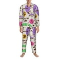 thumbnail image 4 of Bingfone Men'S Pajama Set 2 Piece Loungewear Pjs, Long Sleeve With Pajama Pants-Dog Doing Yoga, 4 of 9