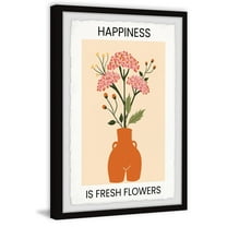 Marmont Hill Happiness Is Fresh Flowers Framed Painting Print