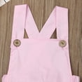 thumbnail image 5 of Douhoow Baby Girls Rompers Infant Sleeveless Sling Button Backless Jumpsuit 0-3Y, 5 of 6