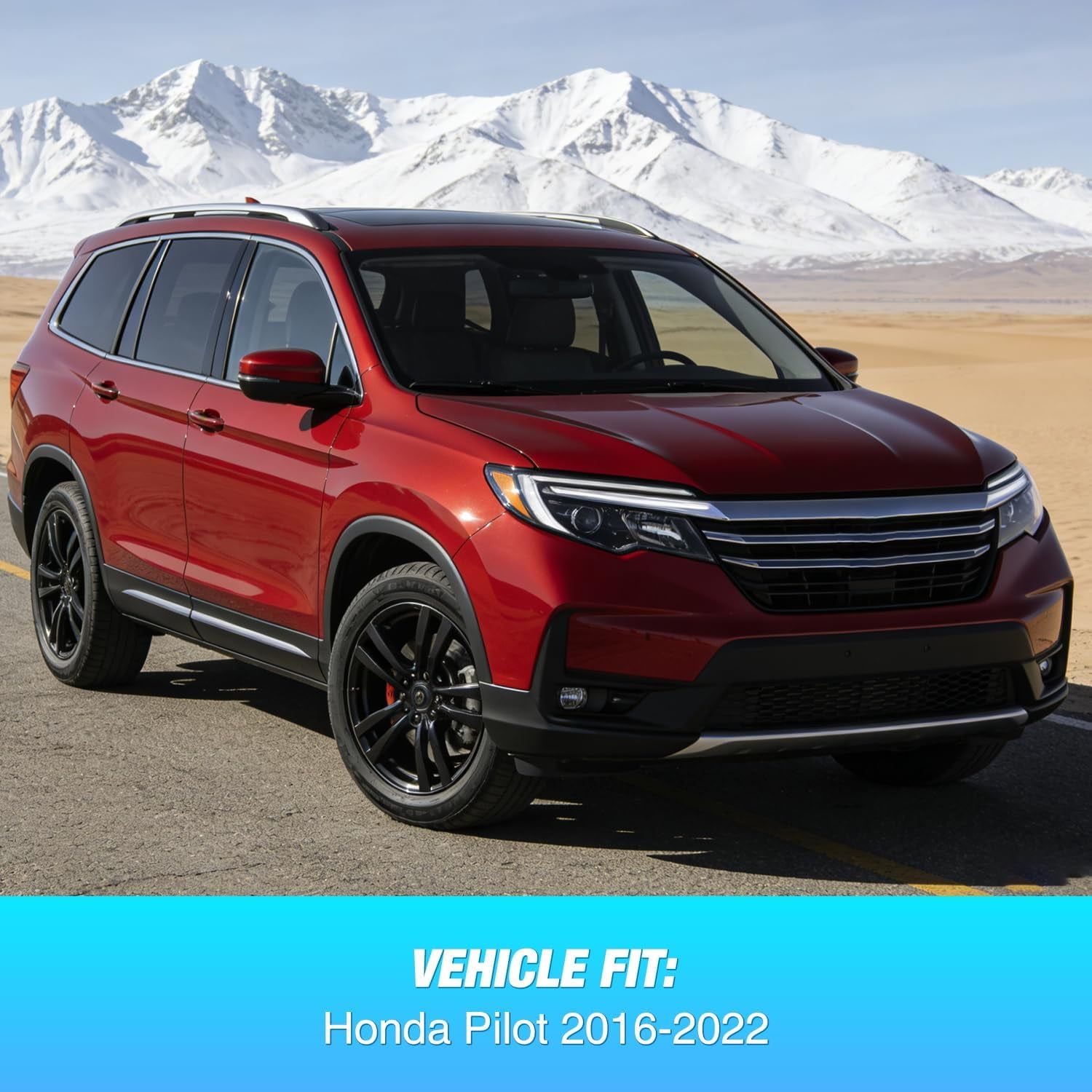 Nilight in Channel Rain Guards for Honda Pilot 2016-2022 Sport/EX-L/Special Edition/Trail Sport, Honda Passport 2019 2020 2021 2022 2023 Original Window Deflectors, Vent Window Visors-4PCS