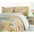 thumbnail image 5 of Ambesonne Lifestyle Duvet Cover Set, Flower Starfish Shell, 2-Calking, Sand Brown Green, 5 of 7