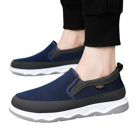 Mepaouo Mens Slip on Shoes Casual Orthopedic Walking Loafers Lightweight Laceless Fashion Sneakers