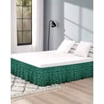 thumbnail image 5 of Green Leopard Print Wrap Around Bed Skirts for Queen Bed 16" Drop,Bed Skirt with Adjustable Elastic Belt Dust Ruffle Bed Valance for Bedroom Hotel Farmhouse Abstract Animal Patterned Bed Frame Cover, 5 of 7
