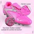 thumbnail image 3 of Vizari Youth Firm Ground Soccer Cleats – Comfortable, Durable Outdoor Soccer Shoes for Boys and Girls, Pink, 13, 3 of 5