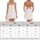 thumbnail image 2 of Vestido Vestido sin mangas sin tirantes para mujer, minivestidos plisados, parte delantera torcida, verano para mujer Kuymtek Blanco T S para Mujer, 2 of 6