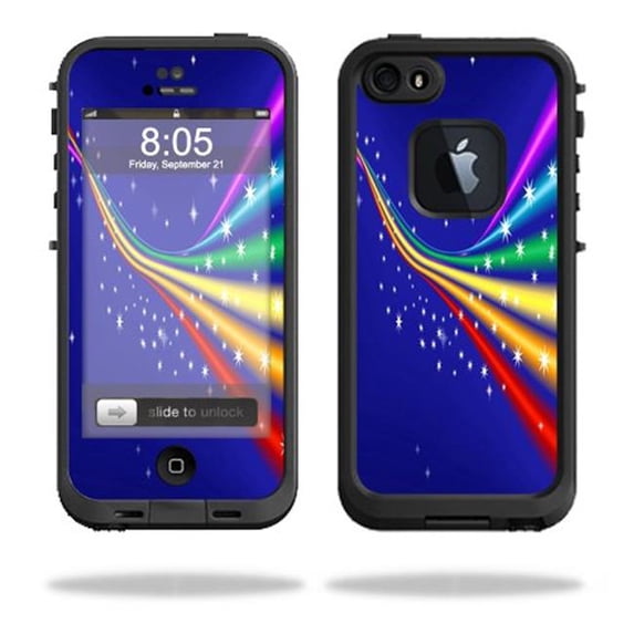 MightySkins LIFIP5S-Rainbow Twist Skin for Lifeproof iPhone 5, 5S & SE Case Fre Wrap Sticker - Rainbow Twist