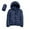 Navy, variant on Clearance! Hontri Women Warm Waterproof Lightweight Jacket Hooded Windproof Winter Coat with Recycled Insulation Winter Slim Short Hooded Warm White Duck Down Coat Outerwear Women's Parkas Pink S